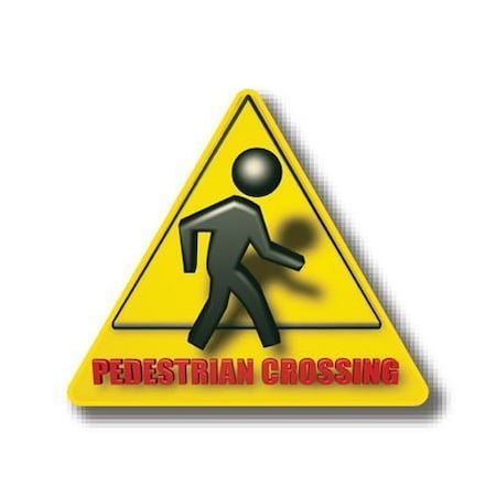 Ergomat 24in TRIANGLE SIGNS - Pedestrian Crossing DSV-SIGN 576 #1204 -UEN